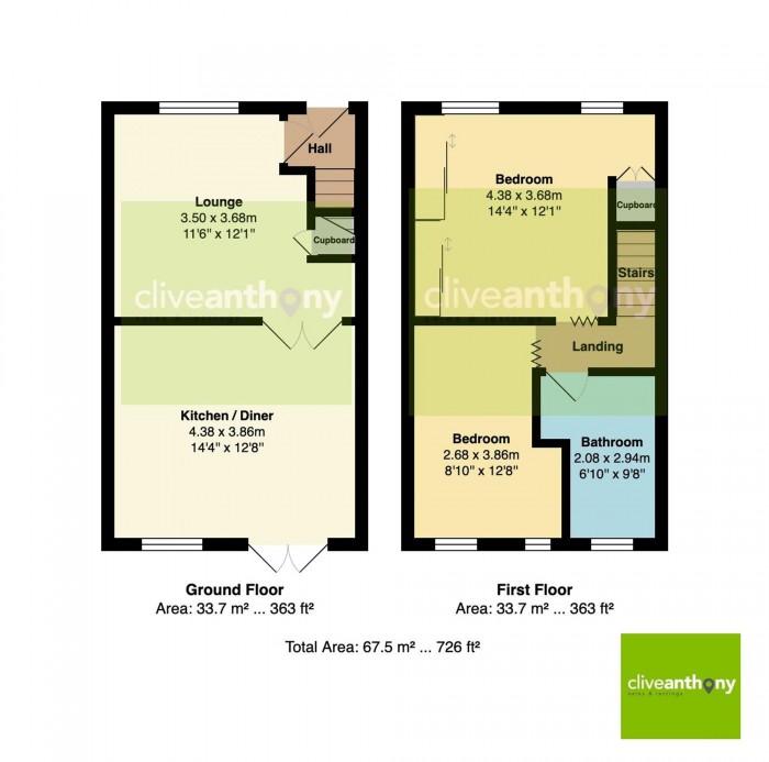 Floorplan for Hampden Road, Prestwich, M25