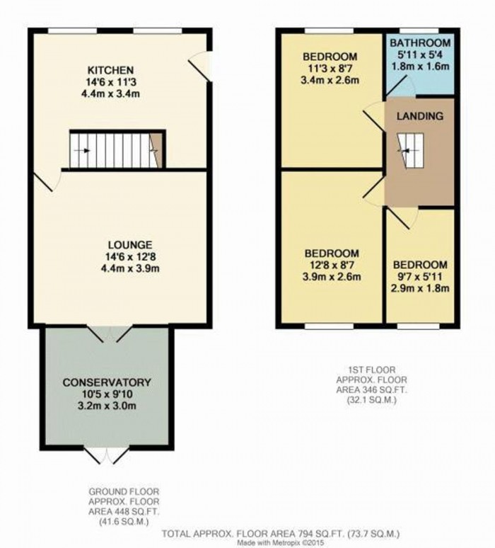 Floorplan for Livsey Street, Whitefield, M45