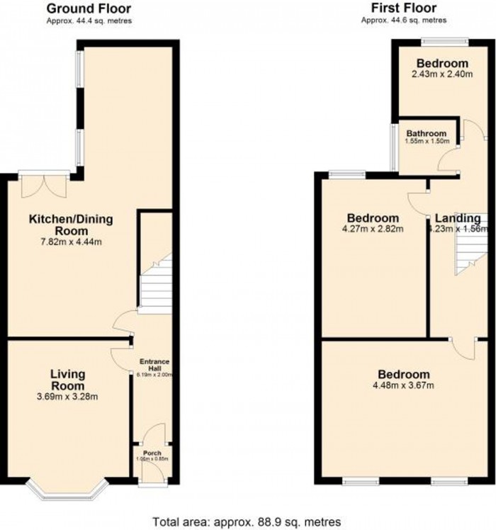 Floorplan for Clifton Road, Prestwich, M25